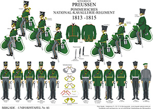 Tafel 085: Königreich Preußen: Pommersches National-Kavallerie-Regiment 1813-1815