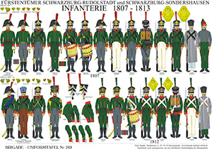 Tafel 269: Fürstentümer Schwarzburg: Infanterie 1807-1813