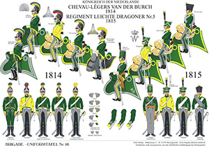 Tafel 086: Königreich der Niederlande: Leichtes Dragoner-Regiment Nr.5 1814-1815