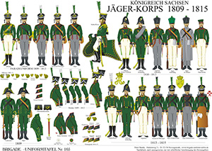 Tafel 165: Königreich Sachsen: Jäger-Korps 1809-1815