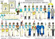 Tafel 433:  Herzogtum Warschau:  13. Infanterie-Regiment  1809-1813