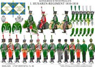 Tafel 401:  Königreich Westphalen:  1. Husaren-Regiment  1810-1814