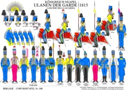 Tafel 306:  Königreich Neapel:  Ulanen der königlichen Garde  1815