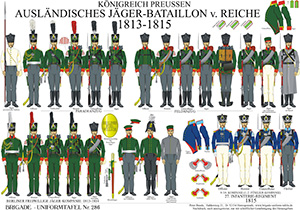 Tafel 286: Königreich Preußen: Ausländisches Jäger-Bataillon von Reiche 1813-1815