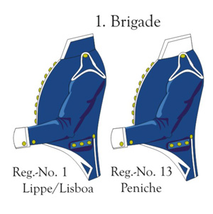 Tafel 034: Königreich Portugal: Die Infanterie-Regimenter 1806-1815 (Übersicht)