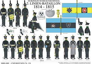 Tafel 176: Herzogtum Braunschweig: 2. Linien-Bataillon 1814-1815