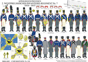 Tafel 152: Königreich Preußen: 2. Westpreußisches Infanterie-Regiment No.7 1810-1815