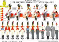 Tafel 400:  Königreich Bayern:  2. Dragoner-Regiment Taxis  1806-1811