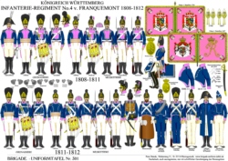 Tafel 301:  Königreich Württemberg: 4. Linien-Infanterie-Regiment von Franquemont  1808–1812