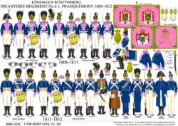 Tafel 301:  Königreich Württemberg: 4. Linien-Infanterie-Regiment von Franquemont  1808–1812