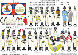 Tafel 271: Königreich Holland: 9. Infanterie-Regiment 1806-1809 / 5. Infanterie-Regiment 1809-1810