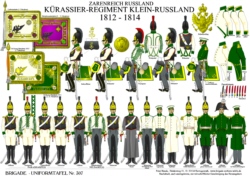 Tafel 307:  Kaiserreich Russland:  Kürassier-Regiment Klein-Russland  1812-1814