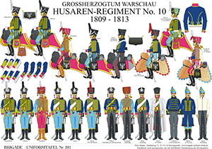 Tafel 201: Herzogtum Warschau: Husaren-Regiment No.10 1809-1813