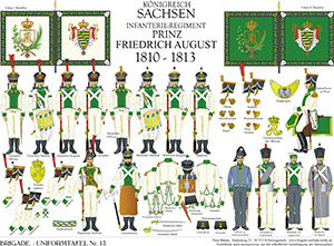 Tafel 013: Königreich Sachsen: Infanterie-Regiment Prinz Friedrich August 1810-1813