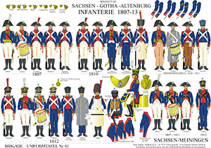Tafel 061: Herzogtümer Sachsen-Gotha-Altenburg und Sachsen-Meiningen: Infanterie 1807-1813