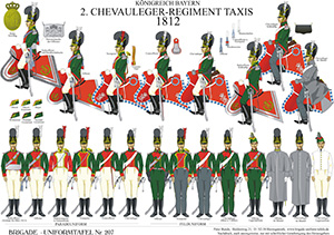 Tafel 207: Königreich Bayern: 2. Chevauleger-Regiment Taxis 1812