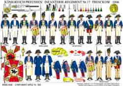 Tafel 393:  Königreich Preußen:  Infanterie-Regiment Nr.17 Tresckow  1806