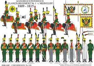 Tafel 270: Kaiserreich Österreich: Ulanen-Regiment Nr.1 Graf Merveldt 1809-1815