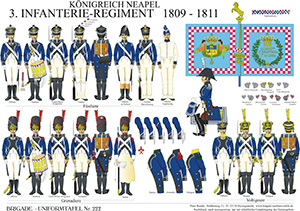 Tafel 222: Königreich Neapel: 3. Linien-Infanterie-Regiment 1809-1811