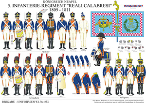 Tafel 233: Königreich Neapel: 5. Linien-Infanterie-Regiment Reali Calabresi 1809-1811