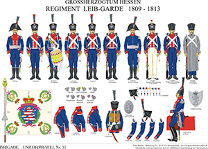 Tafel 057: Großherzogtum Hessen-Darmstadt: Regiment Leib-Garde 1809-1813