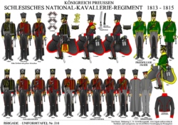 Tafel 316:  Königreich Preußen:  Schlesisches National-Kavallerie-Regiment  1813-1815