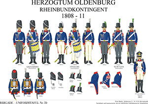 Tafel 039: Herzogtum Oldenburg: Rheinbund-Kontingent 1808-1811