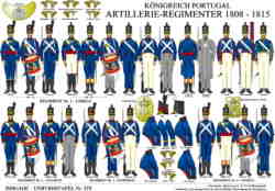 Tafel 379:  Königreich Portugal:  Artillerie-Regimenter  1808-1815