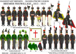 Tafel 313:  Hansestadt Bremen / Hanseatische Legion:  Bremer Freiwillige  1813-1815
