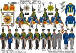 Tafel 315:  Königreich Preußen:  Garde-Husaren-Regiment  1815