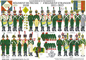 Tafel 273: Kaiserreich Frankreich: Régiment de Prusse 1810 / 4e Régiment etranger 1811-1813