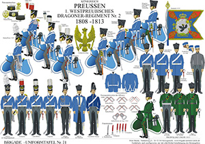 Tafel 071: Königreich Preußen: 1. Westpreußisches Dragoner-Regiment Nr.2 1808-1813