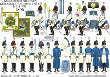 Tafel 408:  Königreich Preußen:  Kürassier-Regiment Nr.8 Heising  1806