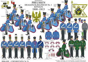 Tafel 070: Königreich Preußen: Dragoner-Regiment Nr.1 Königin 1808-1813