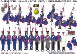 Tafel 406:  Zarenreich Russland:  Tatarisches Ulanen-Regiment  1812-1815