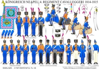 Tafel 441:  Königreich Neapel: 4. Regiment Cavalleggeri  1814-1815
