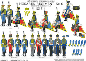 Tafel 194: Königreich der Niederlande: 6. Husaren-Regiment 1814-1815