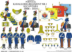 Tafel 088: Königreich Portugal: Kavallerie-Regiment No.1 Alcantara 1806-1814