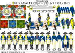 Tafel 349:  Frankreich:  10. Kavallerie-Regiment  1793-1803