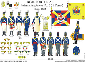 Tafel 035: Königreich Portugal: Infanterie-Regiment No.6 (1. Porto) 1806-1814