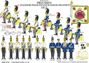 Tafel 068: Königreich Preußen: Magdeburgisches Kürassier-Regiment Nr.4 1815